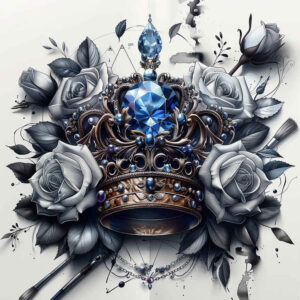 diamond-symbol – tattoo design ideas free ai generated – realism-clean-background – for-triceps – Gallery: crowns-and-diamonds-inkby-ai