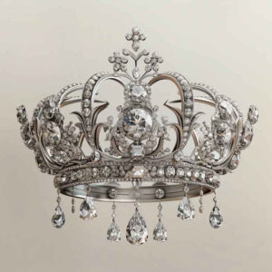 regal-crown – tattoo design ideas free ai generated – surrealism-phantasm – for-upper-thigh – Gallery: crowns-and-diamonds-inkby-ai