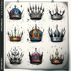 royal-diamond – tattoo design ideas free ai generated – realism-anatomical-accuracy – for-stomach – Gallery: crowns-and-diamonds-inkby-ai