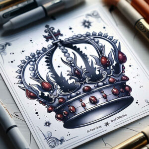royal-diamond – tattoo design ideas free ai generated – realism-true-to-life – for-scapula – Gallery: crowns-and-diamonds-inkby-ai