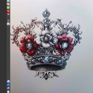 crowns-and-diamonds tattoo design ideas few strokes artistic meaning strength