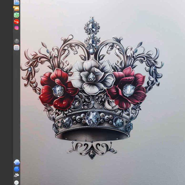 crowns-and-diamonds tattoo design ideas few strokes artistic meaning strength