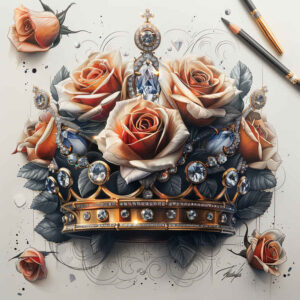 crowns-and-diamonds tattoo design ideas micro art artistic symbol of endurance