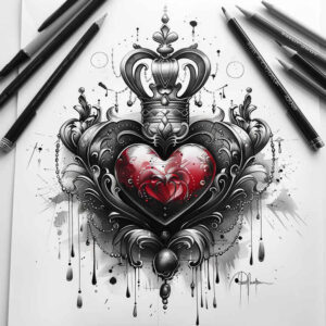crowns-and-diamonds tattoo design ideas pinprick authority for arm