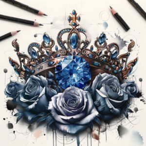 crowns-and-diamonds tattoo design ideas clear edge authority represents courage