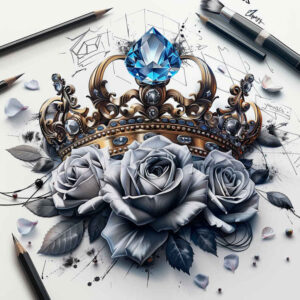 crowns-and-diamonds tattoo design ideas plain tattoo authority shows strength