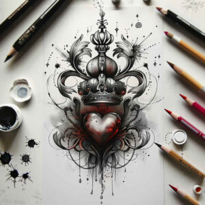 crowns-and-diamonds tattoo design ideas modest baroque embodying strength