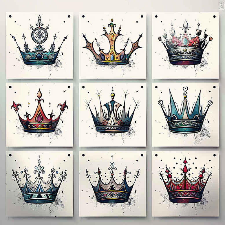 crowns-and-diamonds tattoo design ideas subtle classic resilience and power