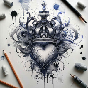 crowns-and-diamonds tattoo design ideas micro symbol crown with jewels embodying perseverance