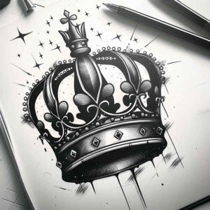 crowns-and-diamonds tattoo design ideas micro symbol detailed facets meaning perseverance