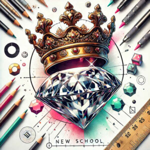 crowns-and-diamonds tattoo design ideas quiet art detailed linework symbol of endurance
