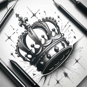 crowns-and-diamonds tattoo design ideas gentle angle detailed metalwork symbol of perseverance