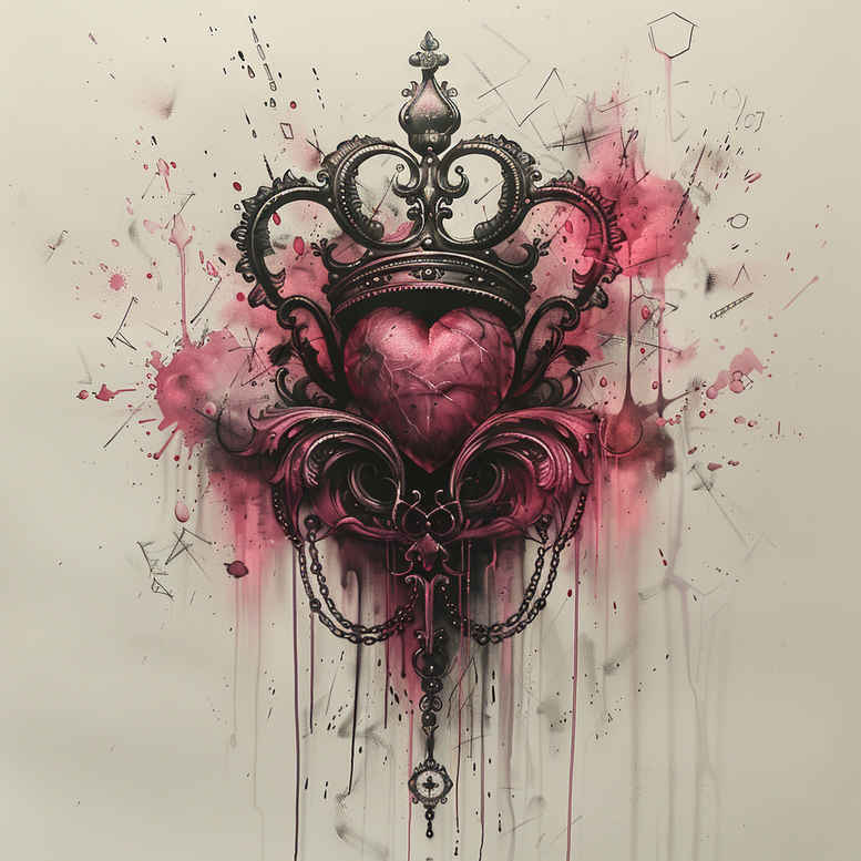 crowns-and-diamonds tattoo design ideas no fill diamond facets for behind ear
