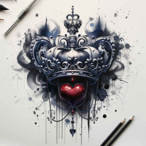 crowns-and-diamonds tattoo design ideas plain diamond facets shows resilience