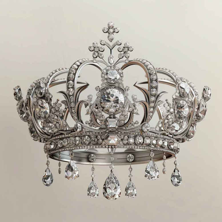 crowns-and-diamonds tattoo design ideas negative space diamond facets stands for courage