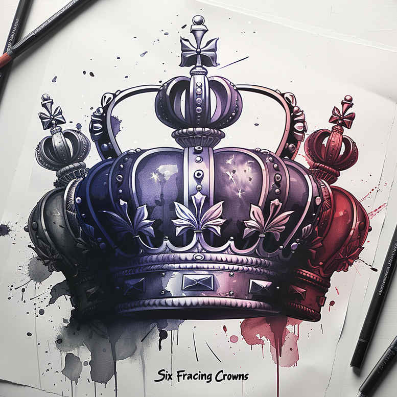 crowns-and-diamonds tattoo design ideas unembellished diamond facets symbol of resilience