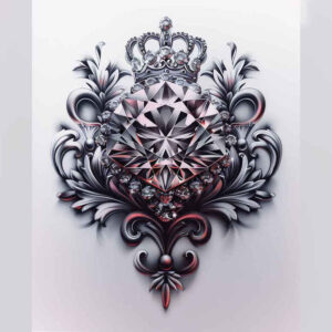 crowns-and-diamonds tattoo design ideas concise elegant courage and power