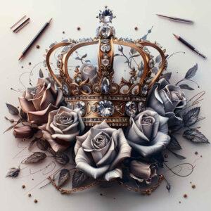 crowns-and-diamonds tattoo design ideas gentle elegant curves embodying courage