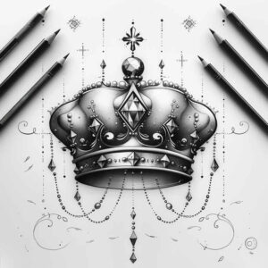 crowns-and-diamonds tattoo design ideas silent elegant for wrist side