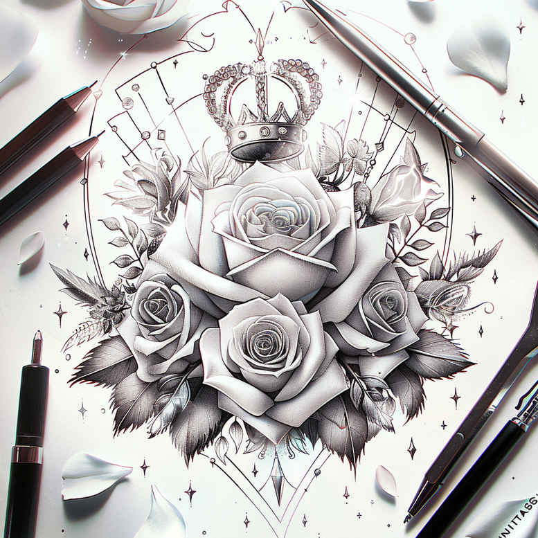 crowns-and-diamonds tattoo design ideas little tattoo fine lines for palm