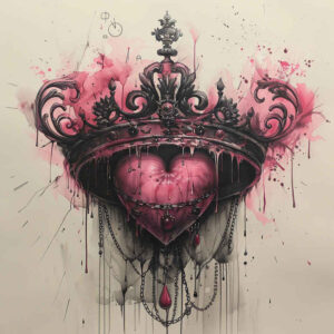 crowns-and-diamonds tattoo design ideas dainty gemstone texture for back