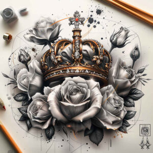 crowns-and-diamonds tattoo design ideas discreet gemstone texture resilience and power