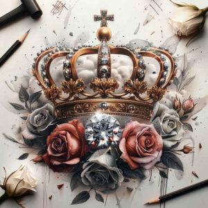 crowns-and-diamonds tattoo design ideas plain tattoo geometric for neck