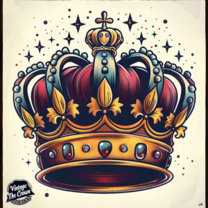 crowns-and-diamonds tattoo design ideas no fill geometric strength and power