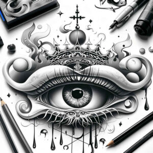 crowns-and-diamonds tattoo design ideas nonintrusive glitter effect for forearm