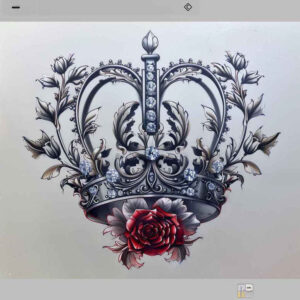 crowns-and-diamonds tattoo design ideas clean stroke glitter effect shows perseverance