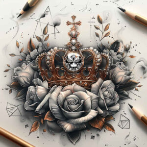 crowns-and-diamonds tattoo design ideas mini ink high contrast embodying courage