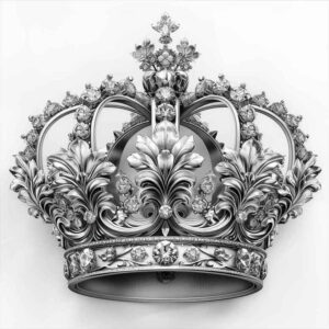 crowns-and-diamonds tattoo design ideas delicate high contrast represents endurance