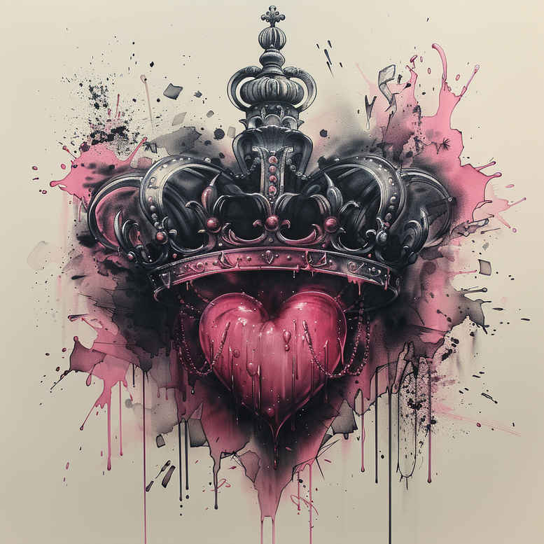 crowns-and-diamonds tattoo design ideas clean stroke intricate patterns meaning courage