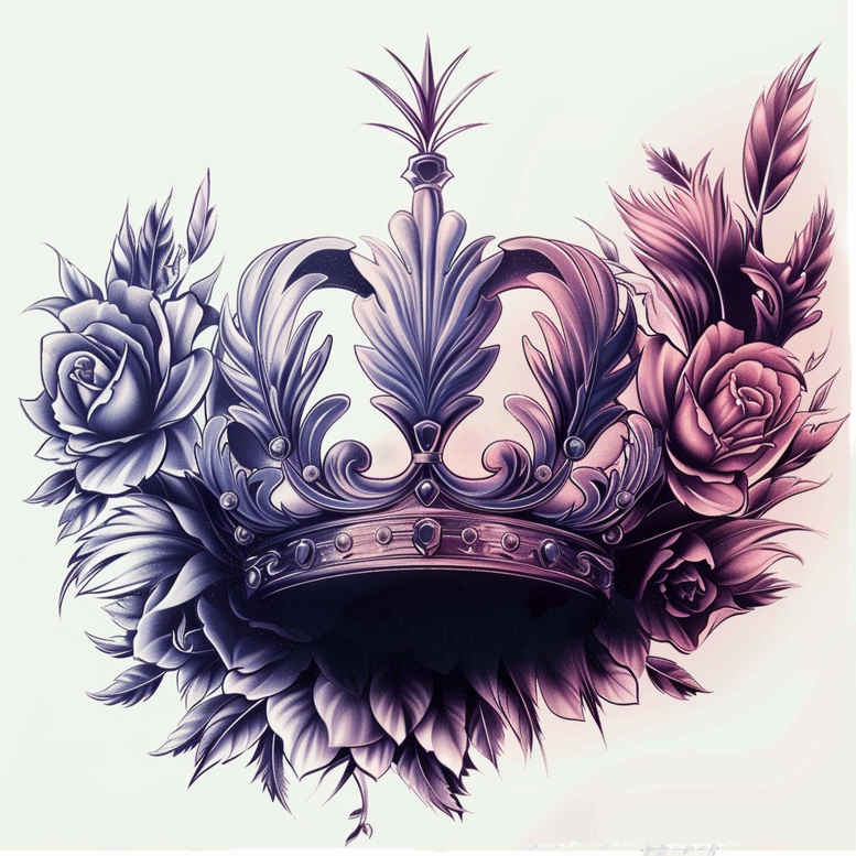 crowns-and-diamonds tattoo design ideas subtle motif luxurious design determination and power