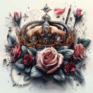 crowns-and-diamonds tattoo design ideas micro line luxurious for lower arm