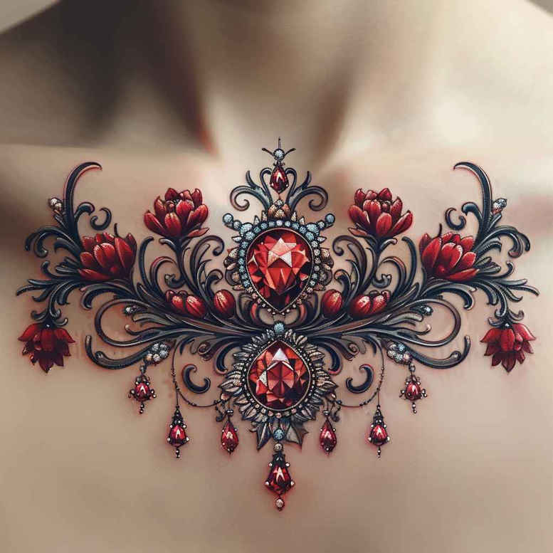 crowns-and-diamonds tattoo design ideas subtle shape majestic embodying endurance