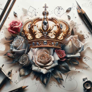 crowns-and-diamonds tattoo design ideas quiet art majestic for ribs