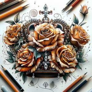 crowns-and-diamonds tattoo design ideas micro art ornamental embodying resilience