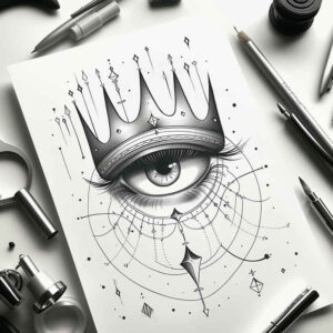 crowns-and-diamonds tattoo design ideas basic ornamental meaning courage