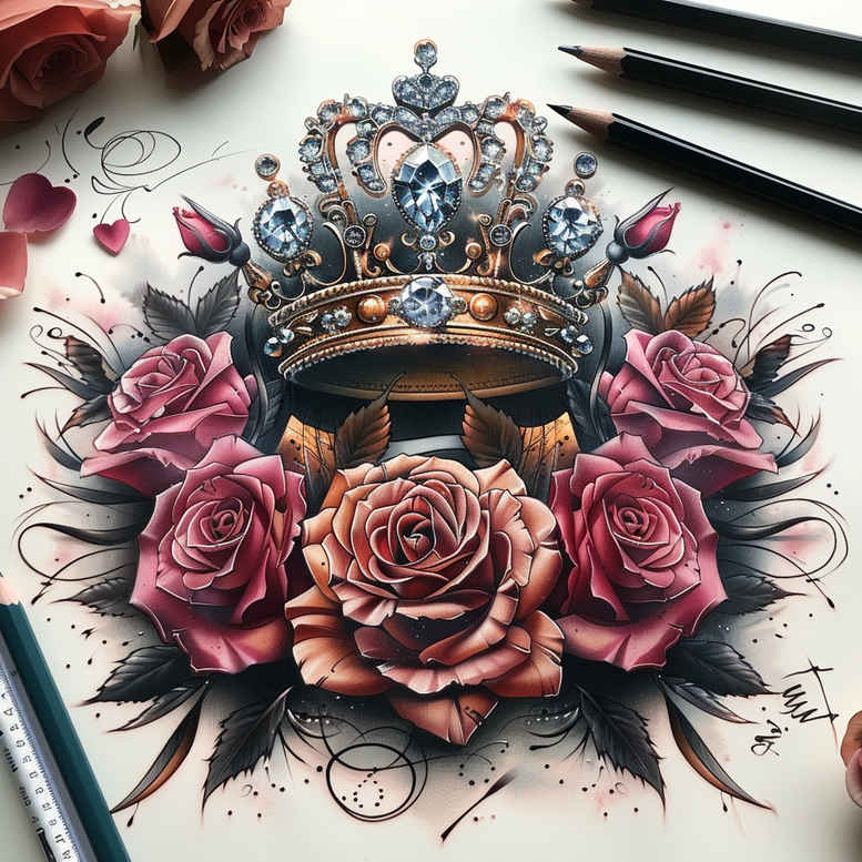 crowns-and-diamonds tattoo design ideas discreet ink polished meaning perseverance