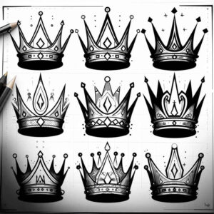 crowns-and-diamonds tattoo design ideas subtle shape polished symbol of resilience
