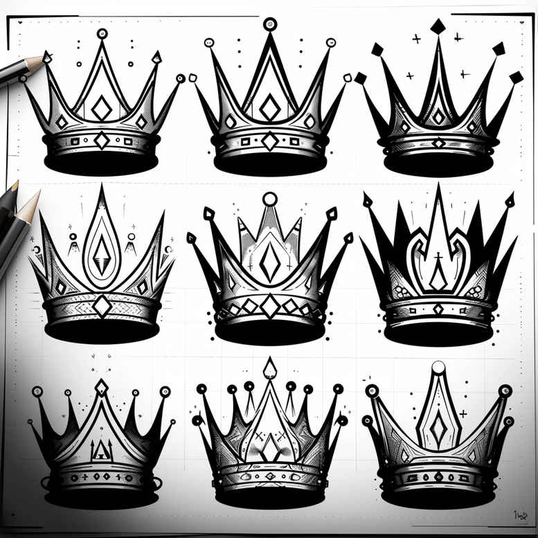 crowns-and-diamonds tattoo design ideas subtle shape polished symbol of resilience
