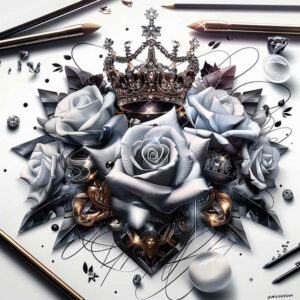 crowns-and-diamonds tattoo design ideas minimalist script power symbol meaning determination