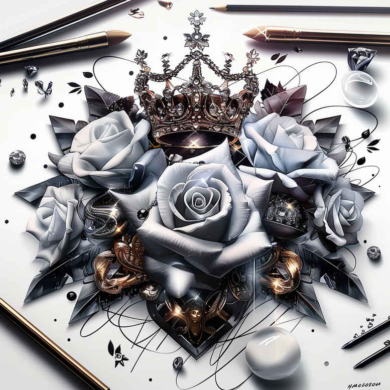 crowns-and-diamonds tattoo design ideas minimalist script power symbol meaning determination