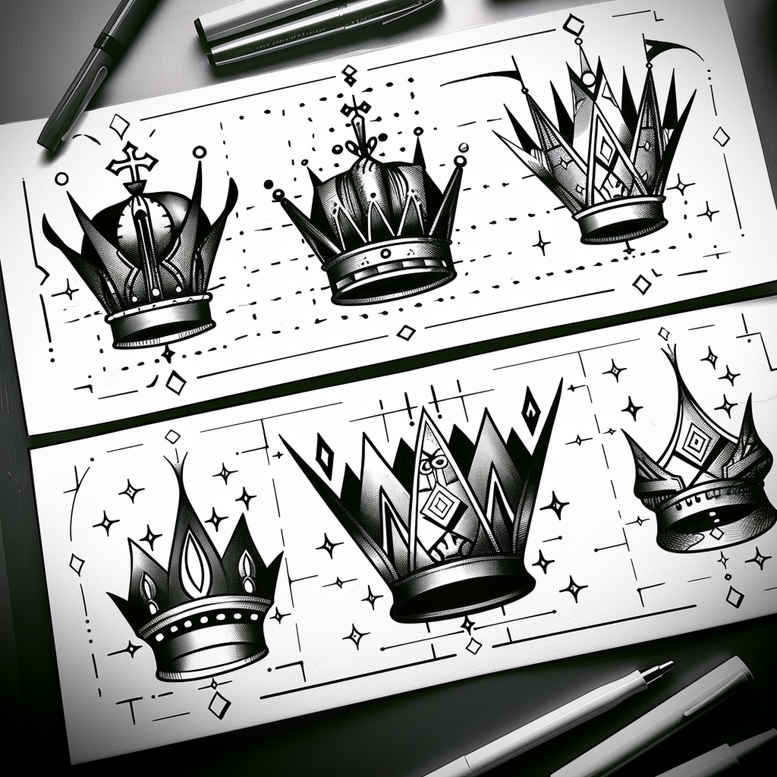 crowns-and-diamonds tattoo design ideas discreet ink precious for toe