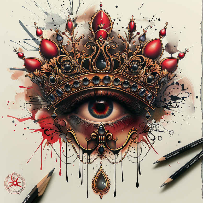 crowns-and-diamonds tattoo design ideas pristine royal emblem for biceps