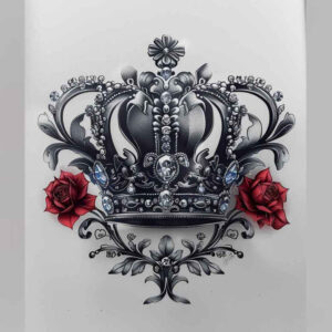 crowns-and-diamonds tattoo design ideas simple icon royal emblem shows strength