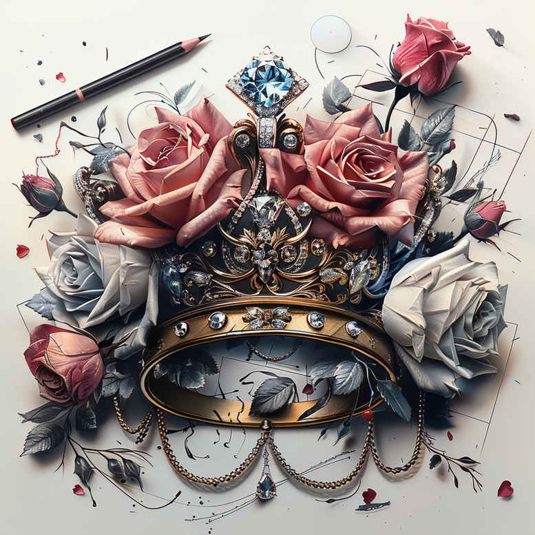 crowns-and-diamonds tattoo design ideas quiet art royal emblem stands for perseverance