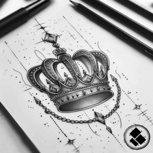 crowns-and-diamonds tattoo design ideas little tattoo royal for collarbone