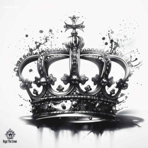 crowns-and-diamonds tattoo design ideas point minimal royal insignia for scapula